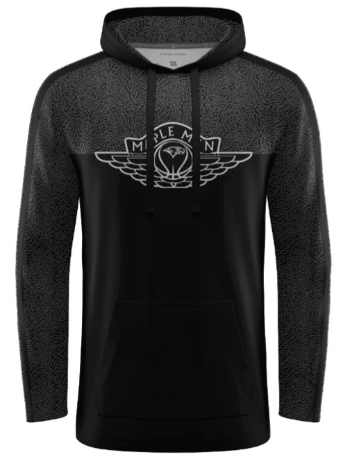 Tech Tee Long Sleeve Hoodie Black 1 GBB