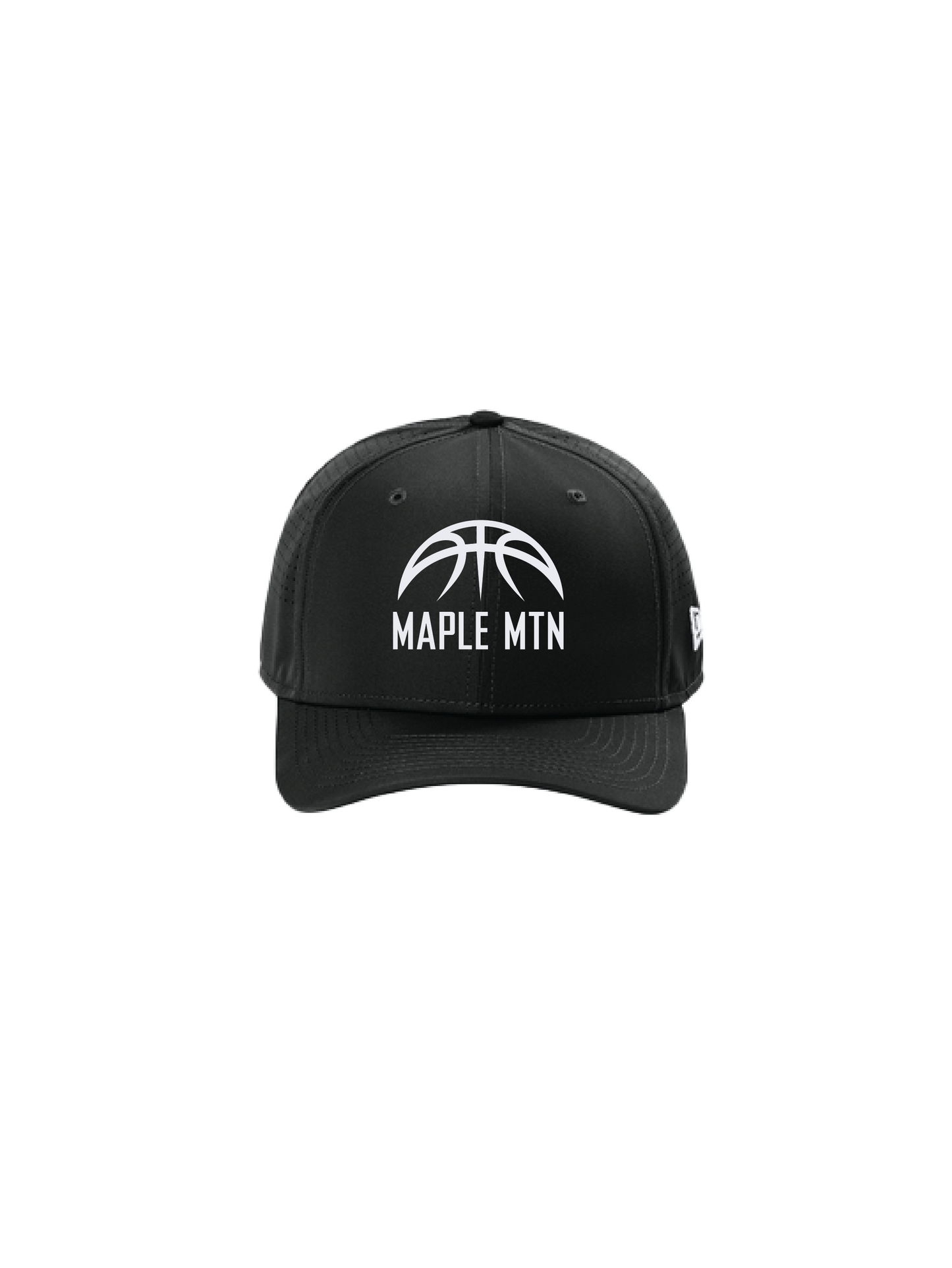 Perforated Snapback Hat Black