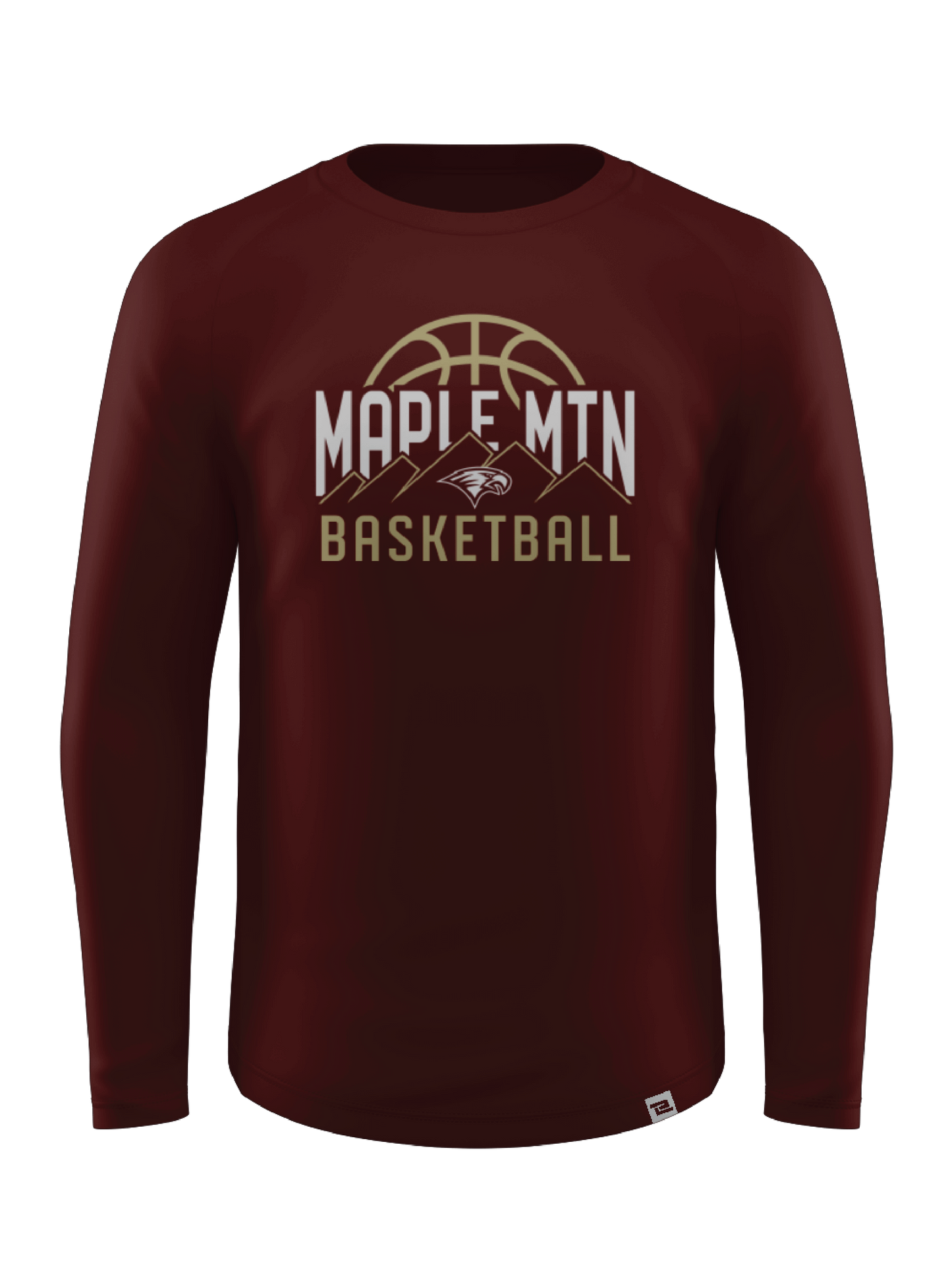 Raglan Long Sleeve Tee Maroon