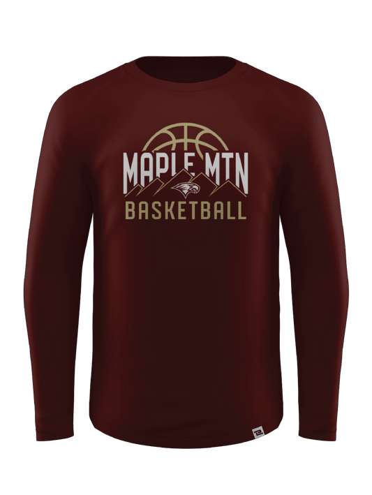 Raglan Long Sleeve Tee Maroon