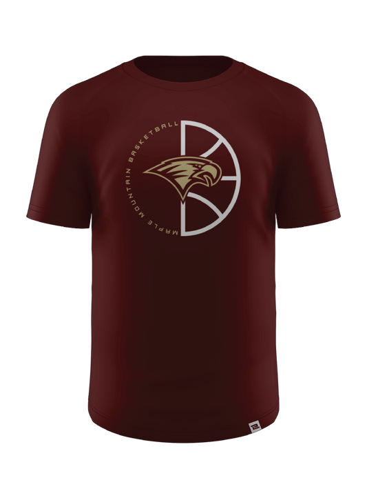 Raglan Short Sleeve Tee Maroon