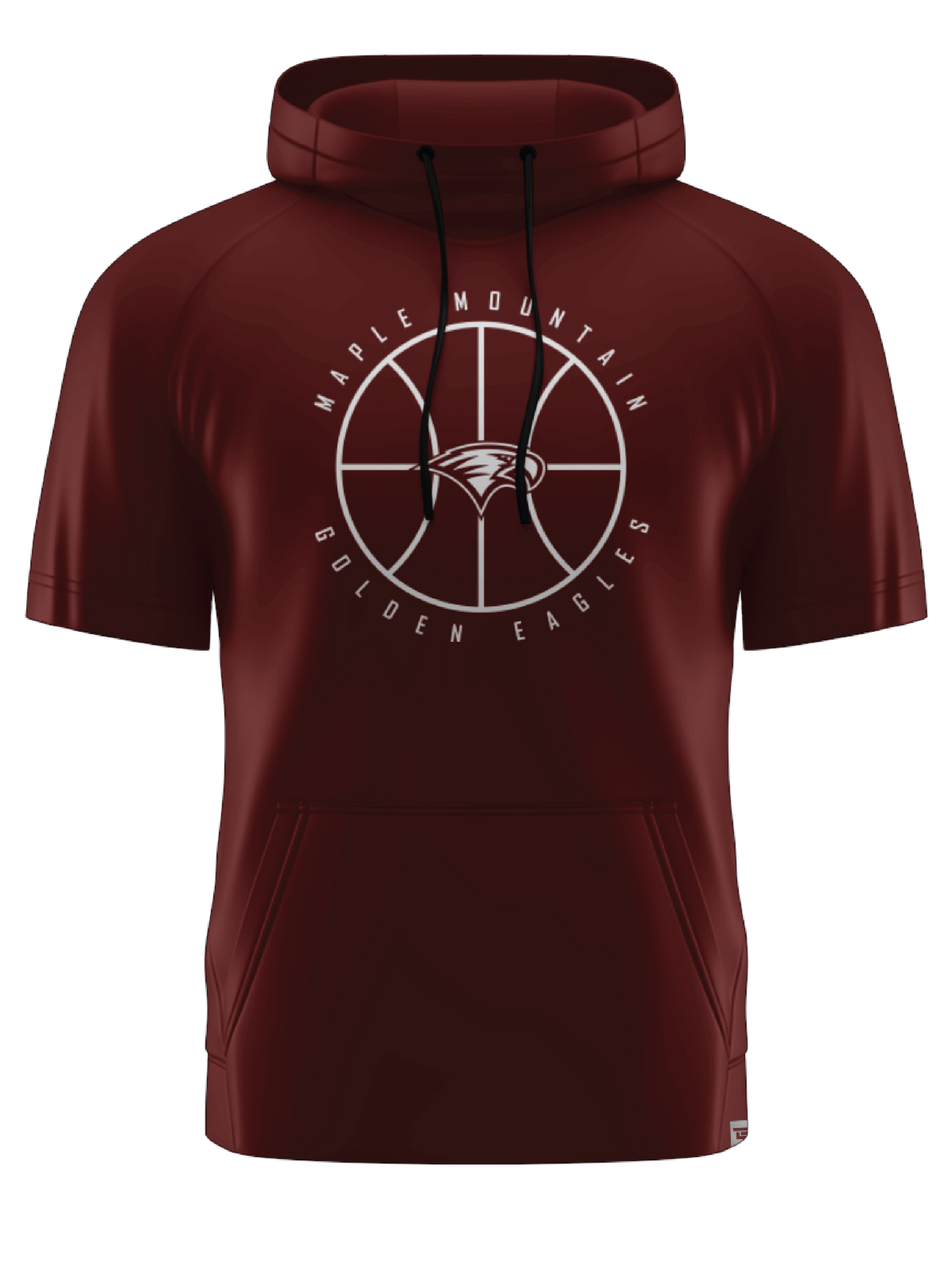 Scuba Hoodie Short Sleeve Maroon
