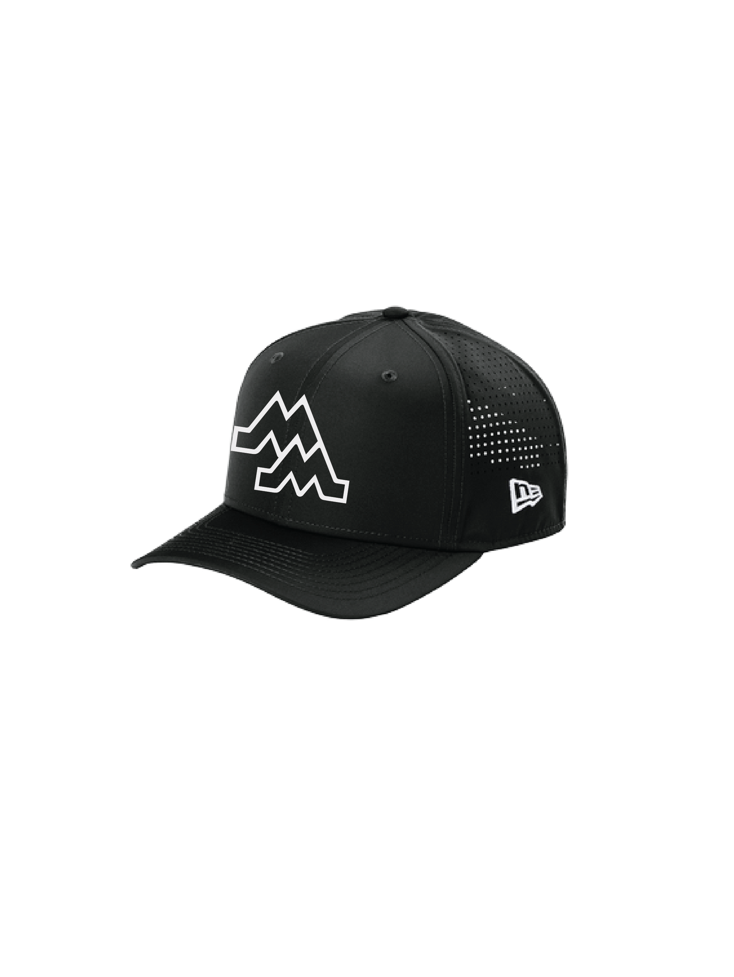 Perforated Snapback Hat Black GBB