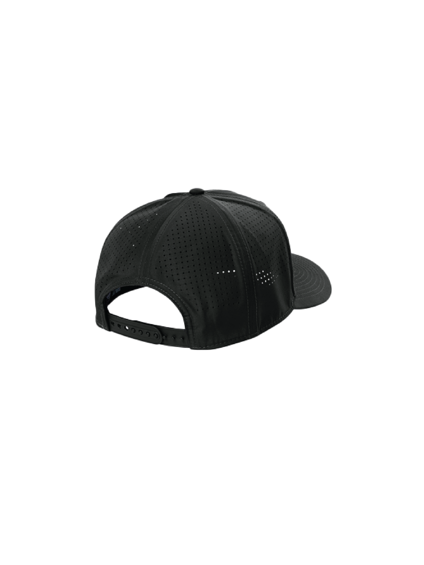 Perforated Snapback Hat Black