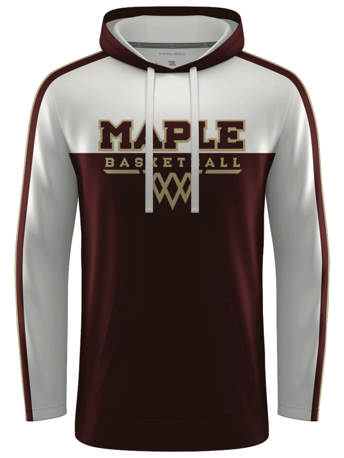 Tech Tee Long Sleeve Hoodie Maroon