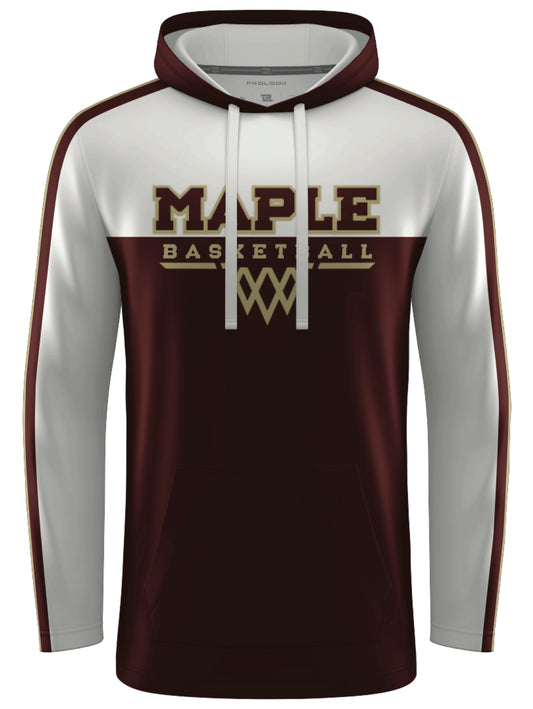 Tech Tee Long Sleeve Hoodie Maroon